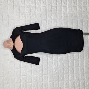 KARDASHIAN KOLLECTION Black Bodycon Feat Cutout Dress NWT